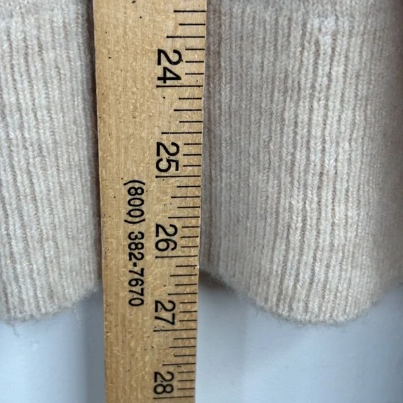J Crew Rollneck Sweater L Supersoft Yarn Beige Wool Alpaca Classic Minimalist - Picture 7 of 10